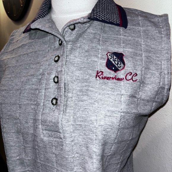 Vintage chic river view county club collard sweater vest size small - Picture 2 of 6